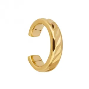 Twisted Texture Ear Cuff Gold Plate C173