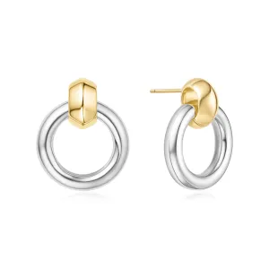 Two-Tone Hoop Earrings E062-10T