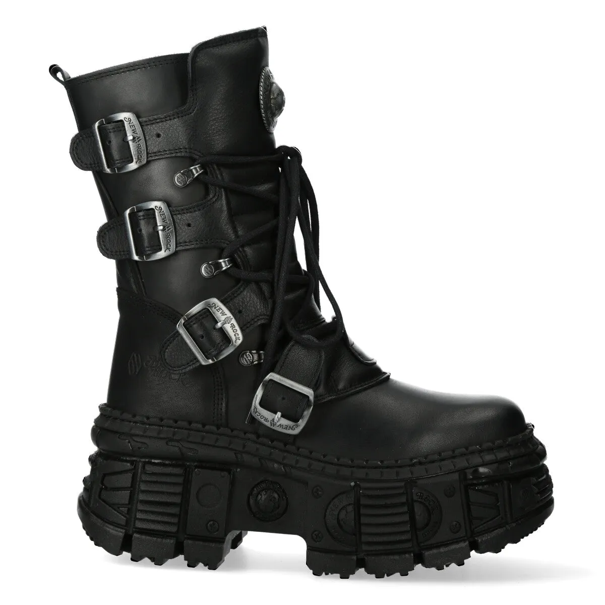 WALL373-S5 Boots Punk Leather Platform Gothic