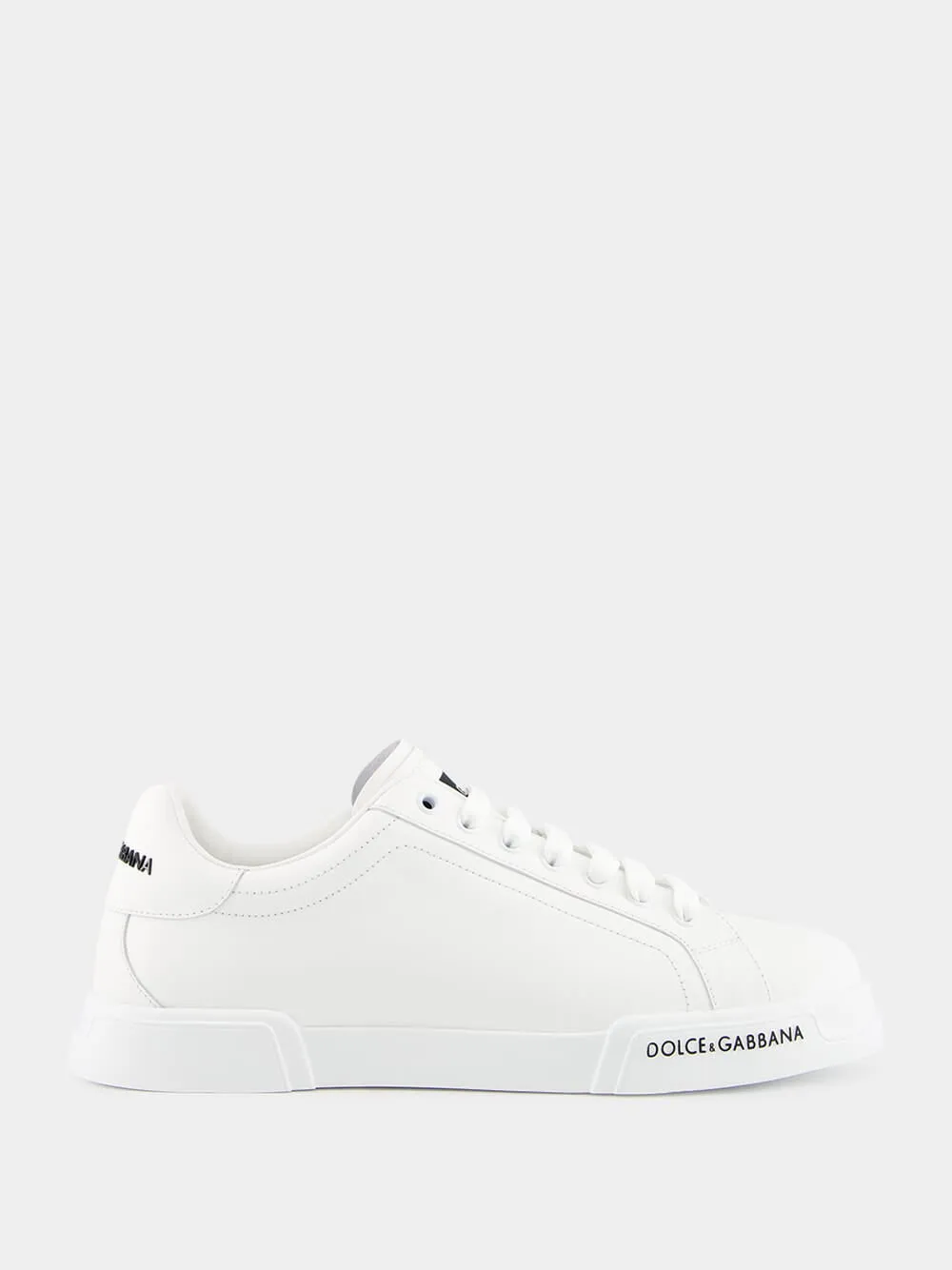 White Calfskin Nappa Portofino Sneakers