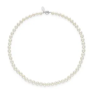 White Pearl 8mm Round Bead Necklace