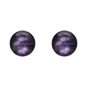 Yellow Gold Blue John 10mm Ball Stud Earrings