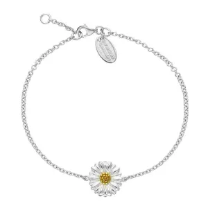 Yellow Gold Plated Sterling Silver Daisy Bracelet